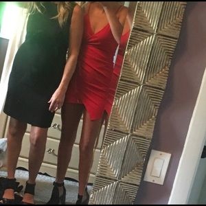 Red bodycon dress